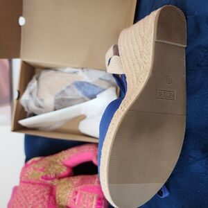 Blue Espadrilles with Smooth Sole and Contoured Fit